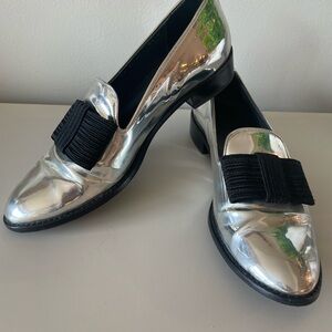 Stuart Weitzman Metallic Loafers Size 9.5
